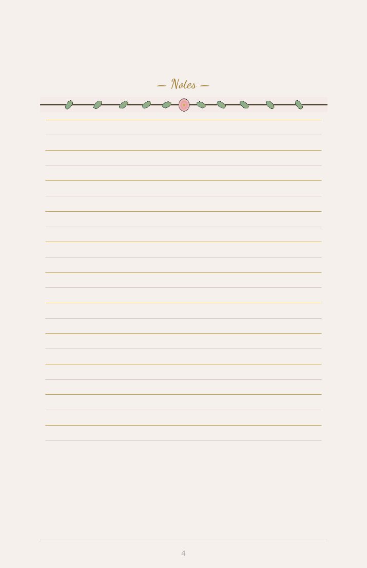 Interior page — Notes Pages