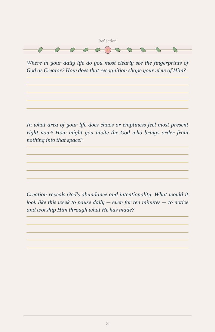 Interior page — Reflection Questions